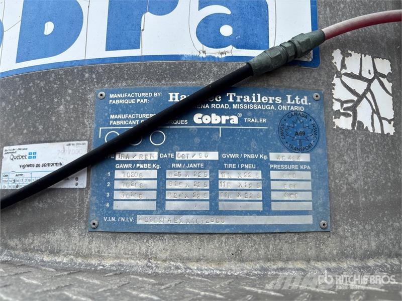 Cobra 35 ft Tri/A End Dump Trailer Tipphengere