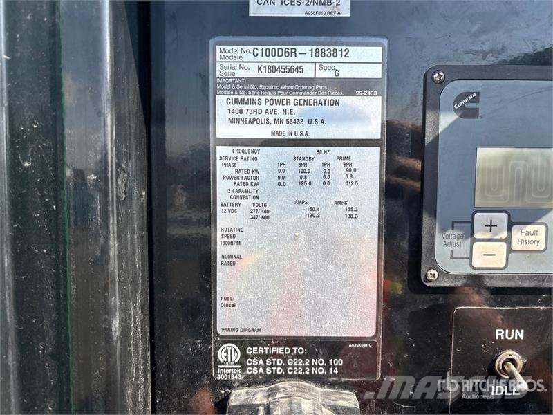 Cummins C100D6R 119 kW Mobile Generator Set Diesel Generatoren