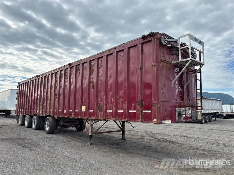 Deloupe 53 ft Quad/A Demolition End Dump Trailer Bañera