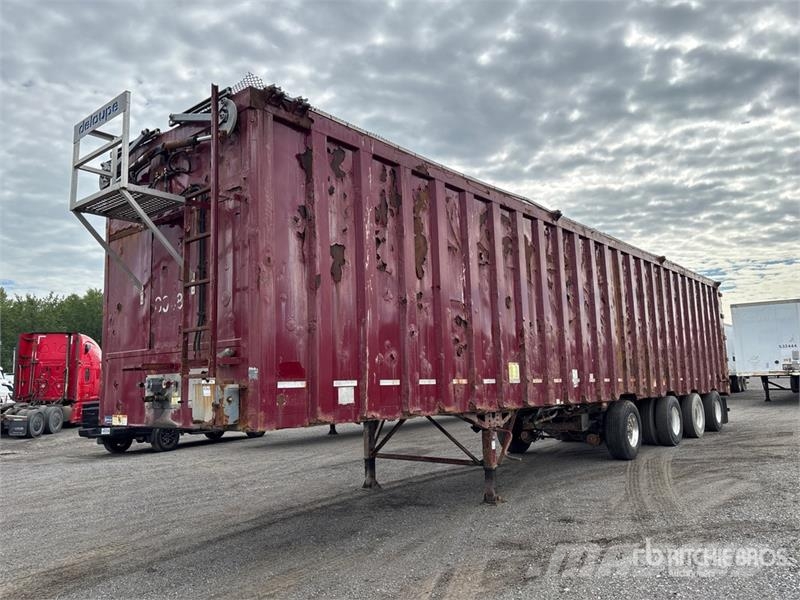 Deloupe 53 ft Quad/A Demolition End Dump Trailer Bañera