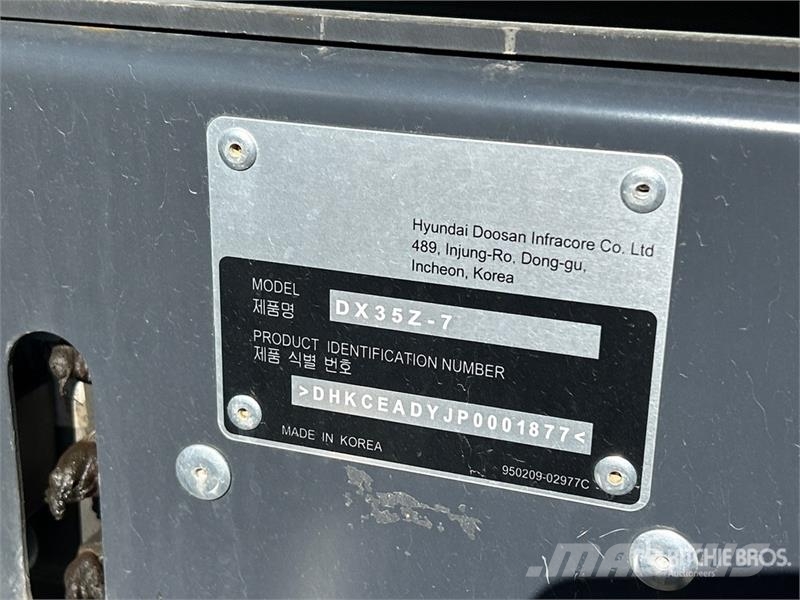 Develon DX35Z-7 Mini ekskavatori < 7 t