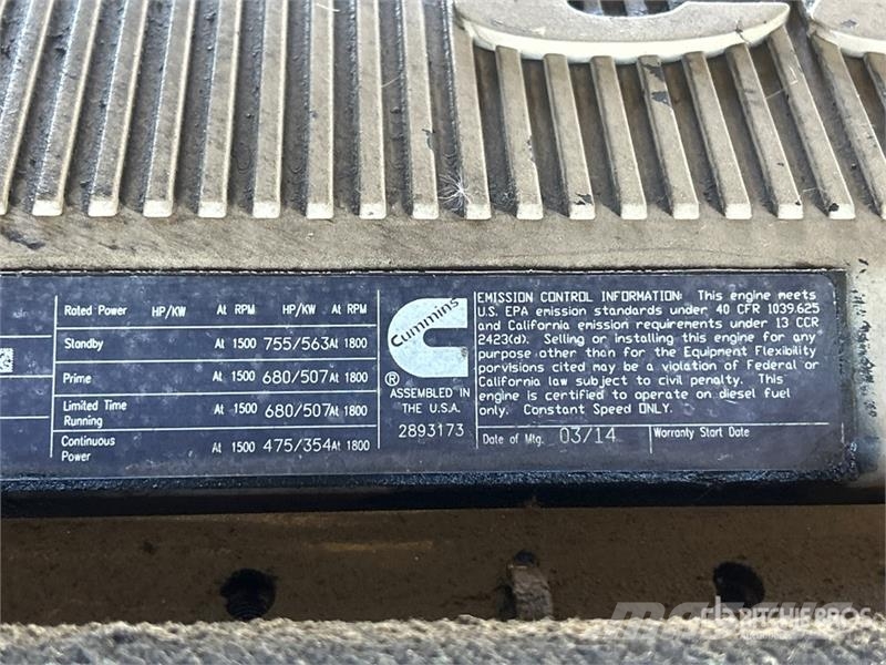 Doosan G450WCU-2C-FX-T2 400 kW Mobile Generator Set Diesel Generators