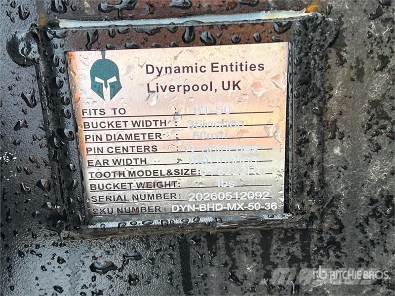 Dynamic Entities 36 in Q/C Digging Excavator Bucket - Fits Kašike / Korpe