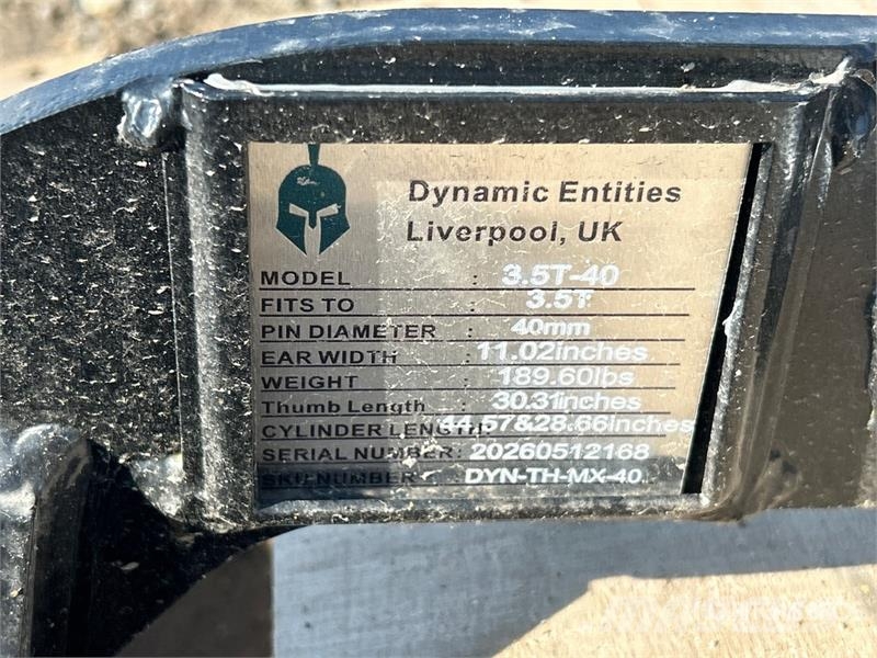 Dynamic Entities 50CL 11 in Excavator Thumb - Fits Cat 305 Kanalak