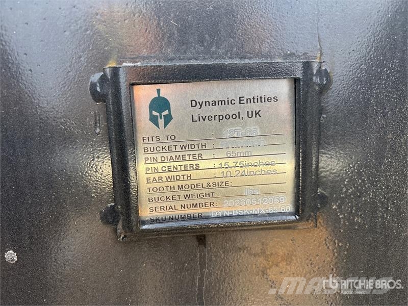 Dynamic Entities 60 in Skeleton Excavator Bucket - Fits Ca دلاء