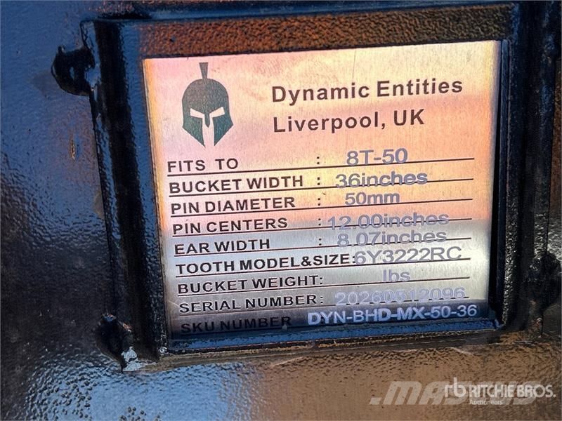 Dynamic Entities 80CL 36 in Excavator Bucket - Fits 50mm C Kašike / Korpe
