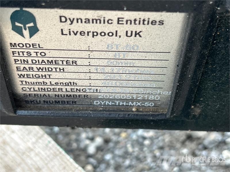 Dynamic Entities 80CL 14 in Excavator Thumb - Fits 50mm Ca Bakken