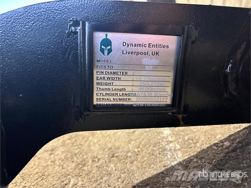 Dynamic Entities Excavator Thumb - Fits Cat 307/308, Komat Bakken