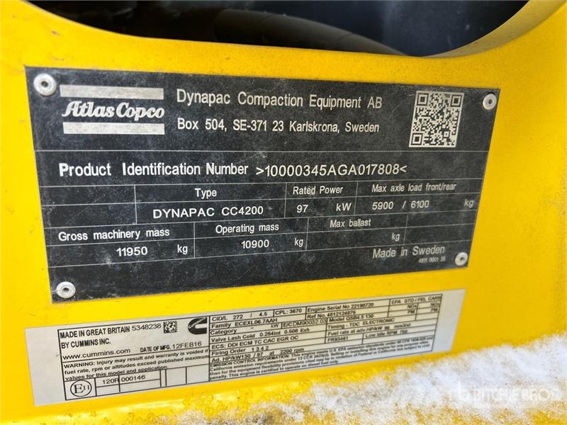 Dynapac CC4200 Double Drum Roller Οδοστρωτήρες διπλού κυλίνδρου