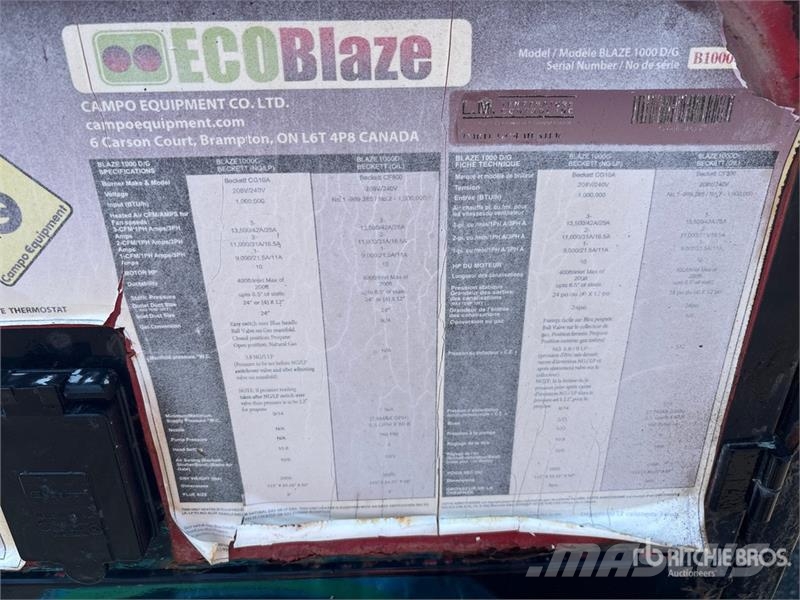 EcoBlaze 1000D/G 1000000 BTU Space Heater Εξοπλισμός θέρμανσης και ξεπαγώματος