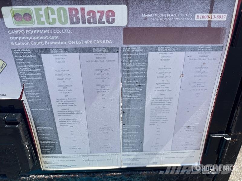 EcoBlaze 1000D/G 1000000 BTU Space Heater Εξοπλισμός θέρμανσης και ξεπαγώματος