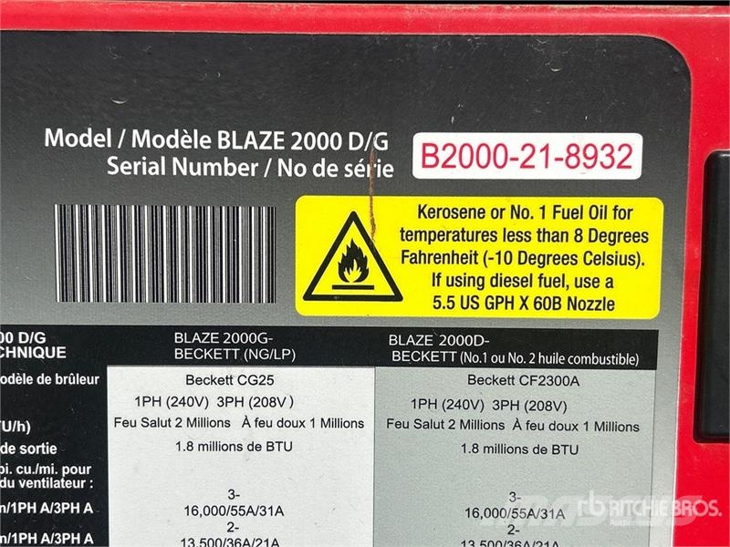 EcoBlaze 2000D/G 1800000 BTU Space Heater Kühl- und Heizsysteme