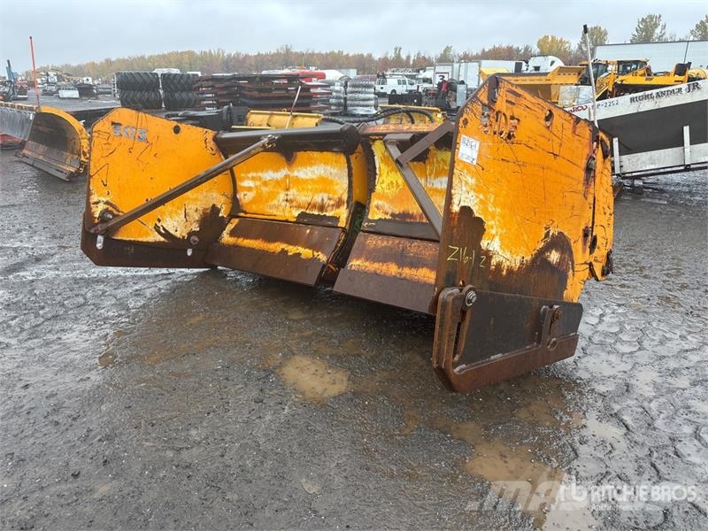EDF 12 ft Extendable Snow Plow - Fits Wheel Loader Snow blades and plows