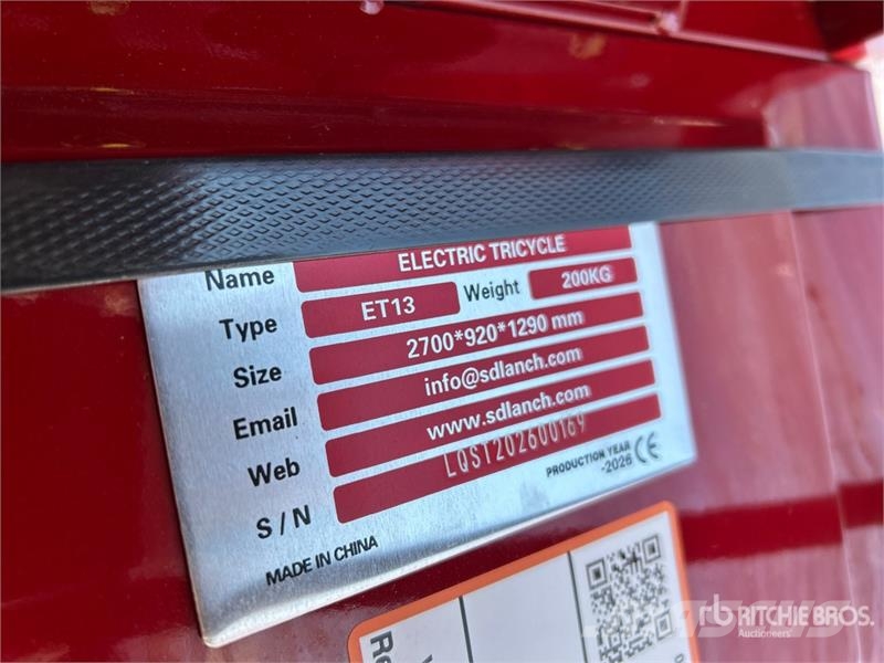 ET13-RED Electric Mini Trike (Unused) Henkilöautot