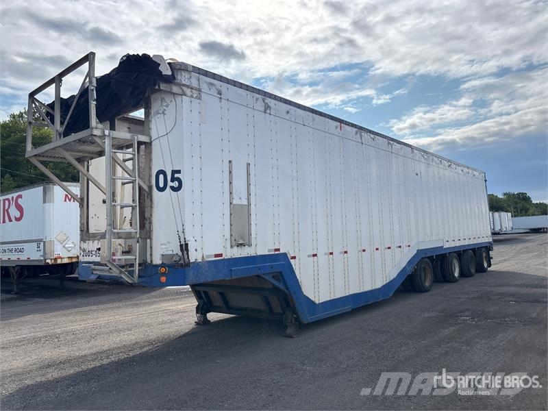 Fericar 1B65A 53 ft x 102 in Quad/A Drop Frame Ope Priekabos skiedroms vežti