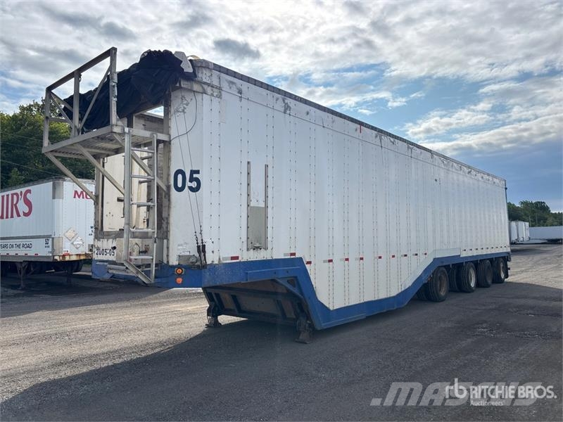 Fericar 1B65A 53 ft x 102 in Quad/A Drop Frame Ope Priekabos skiedroms vežti