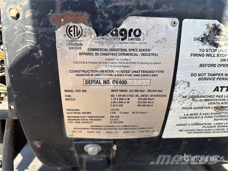 Flagro FV0-400 Heating and thawing equipment