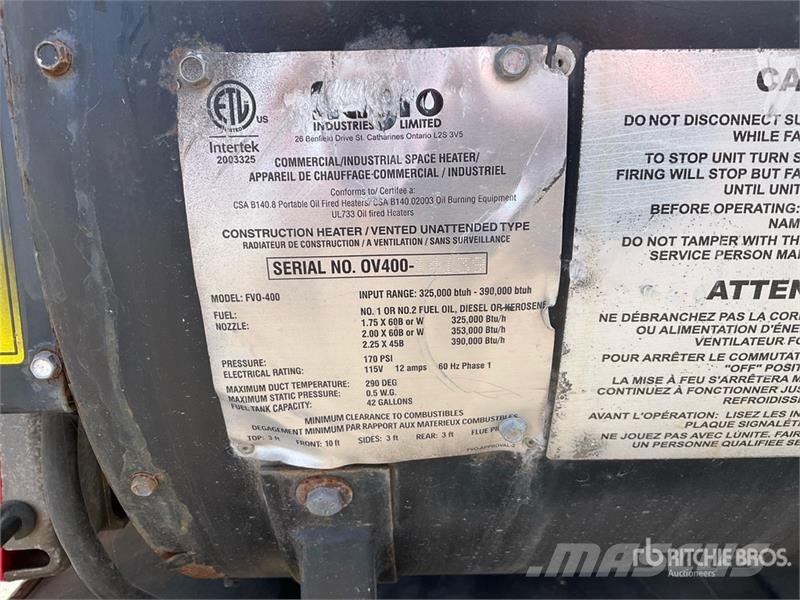 Flagro FVO-400 Polovna oprema za grejanje i odmrzavanje