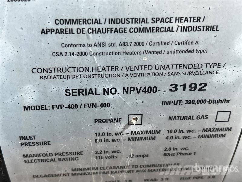 Flagro NPV400 400000 BTU Space Heater Ogrevalna in odtajevalna oprema