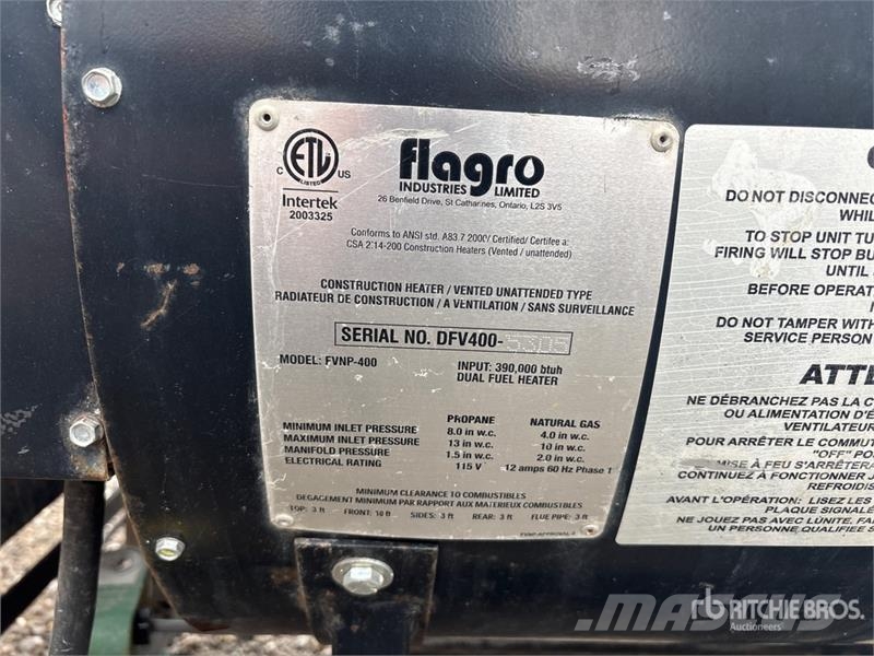 Flargo FVNP-400 390000 BTU Heater Space Heater Equipo para calentado y descongelación