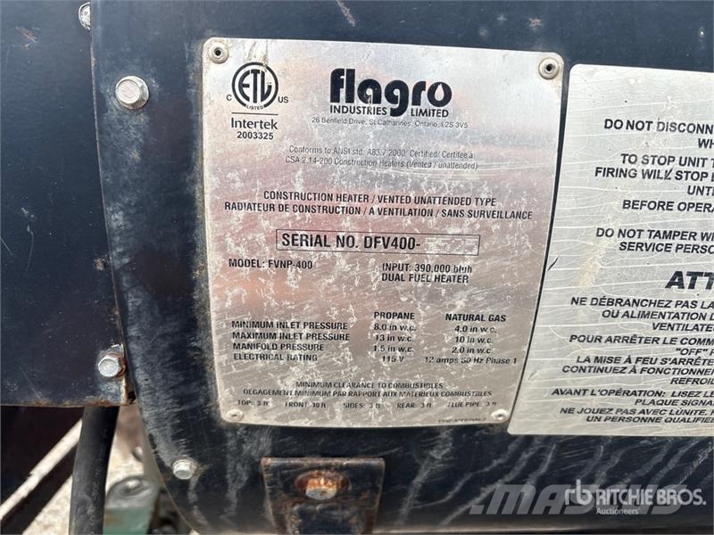 Flargo FVNP-400 390000 BTU Heater Space Heater Equipo para calentado y descongelación