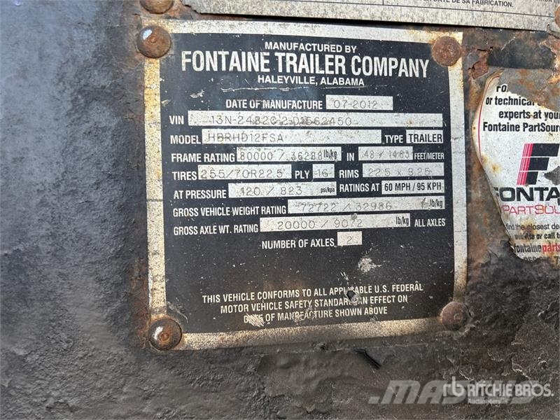 Fontaine 48 ft T/A Step Deck Trailer لوادر منخفضة