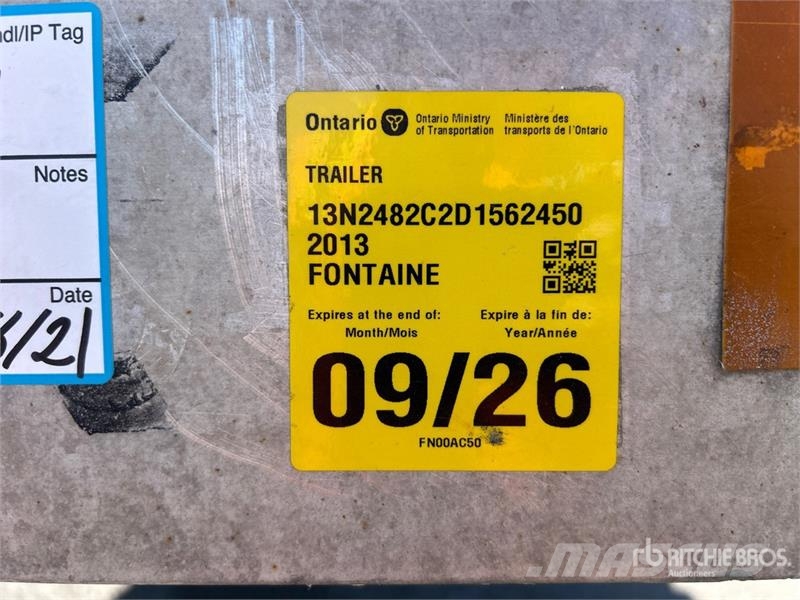 Fontaine 48 ft T/A Step Deck Trailer لوادر منخفضة