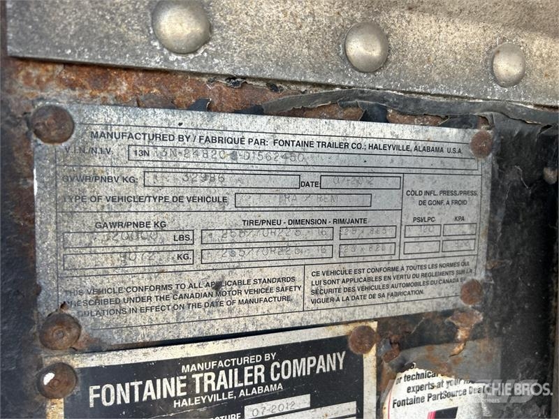 Fontaine 48 ft T/A Step Deck Trailer لوادر منخفضة