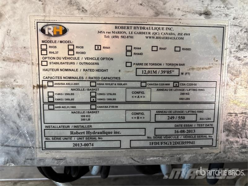 Ford 41 30 ft on Ford F-550 4x2 Van Mounted Aerial Lif Avtokošare