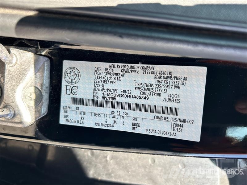 Ford Escape SE 4WD SUV 汽车