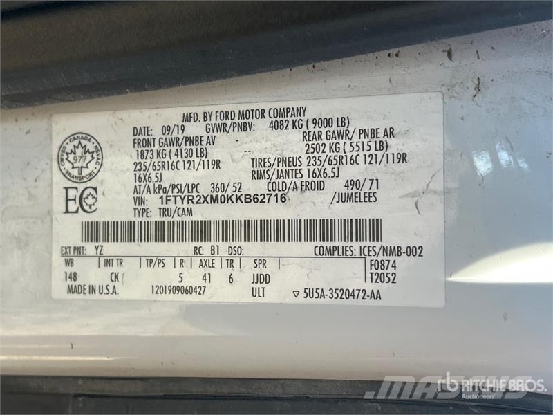 Ford Transit 250 Refrigerated Truck 冷凍冷蔵車