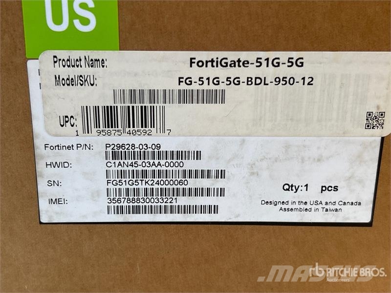 Fortinet FG-51G-BDL-950-12 Quantity of (1)FortiGat 其他組件