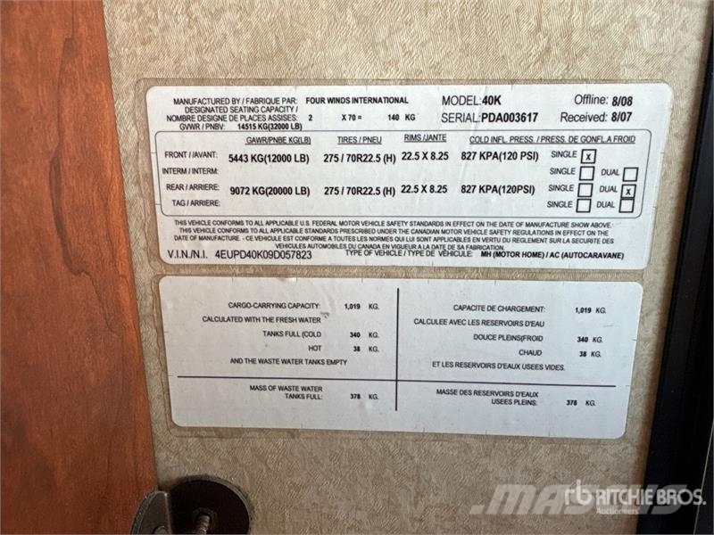 Four Winds 40k Motor Home Autocaravanas e Caravanas