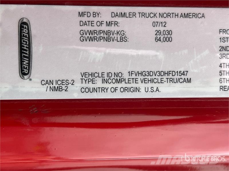 Freightliner 114SD 8x4 Twin-Steer T/A Dump Truck Tipper trucks