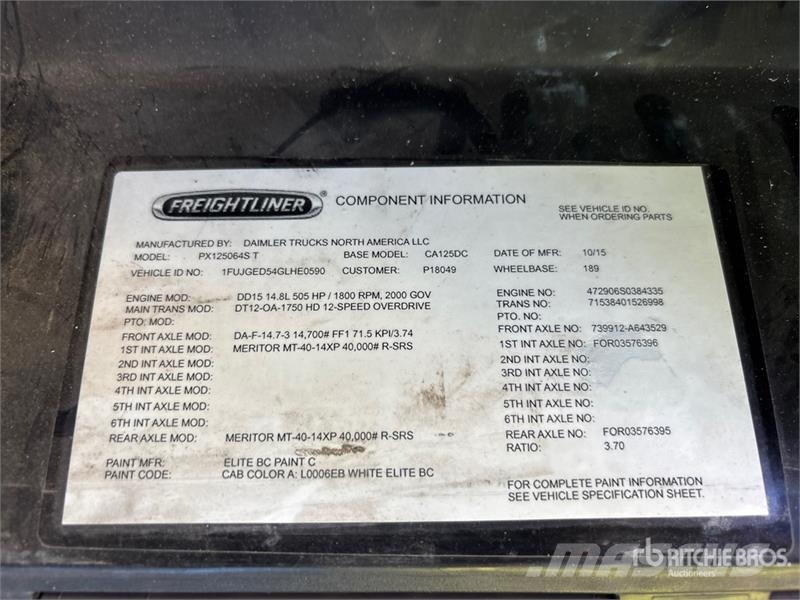 Freightliner Cascadia 125 曳引機組件