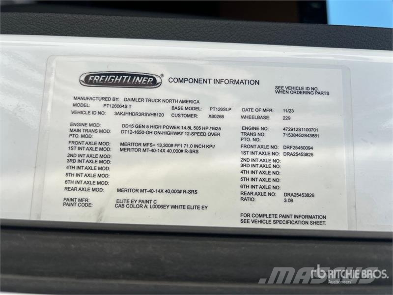 Freightliner Cascadia 126 Tractor Units
