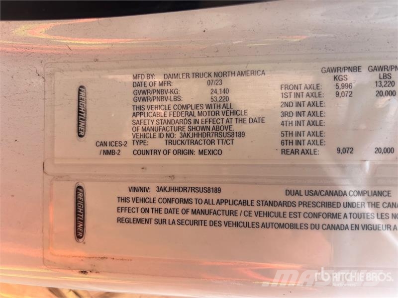 Freightliner Cascadia 126 Tractores (camiões)