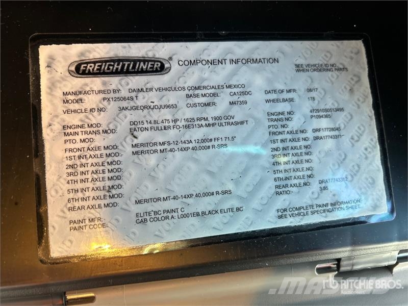 Freightliner Cascadia 125 Truck Tractor Units