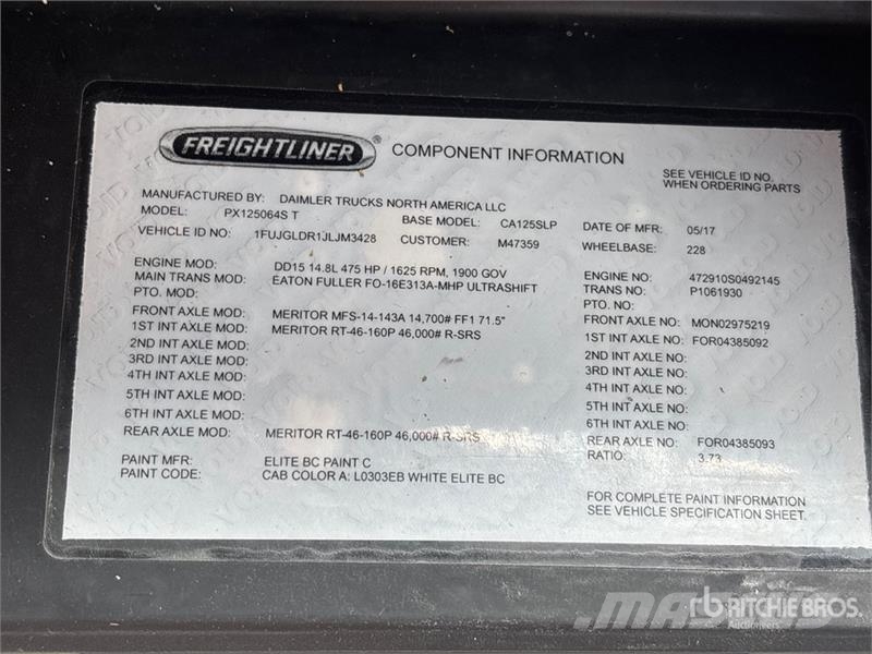 Freightliner Cascadia 125 6x4 T/A Sleeper Truck Tractor Motrici e Trattori Stradali