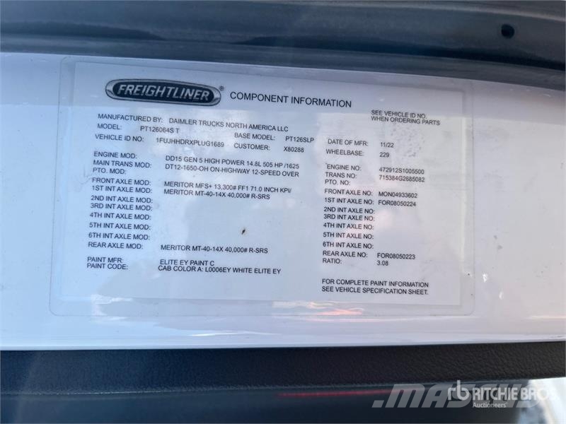 Freightliner Cascadia 126 Cavalos mecânicos