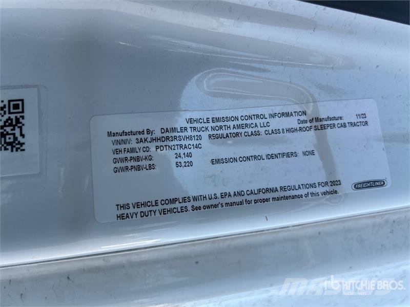 Freightliner Cascadia 126 Tractor Units