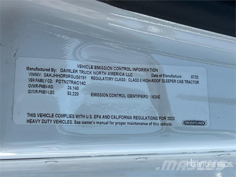 Freightliner Cascadia 126 Naudoti vilkikai