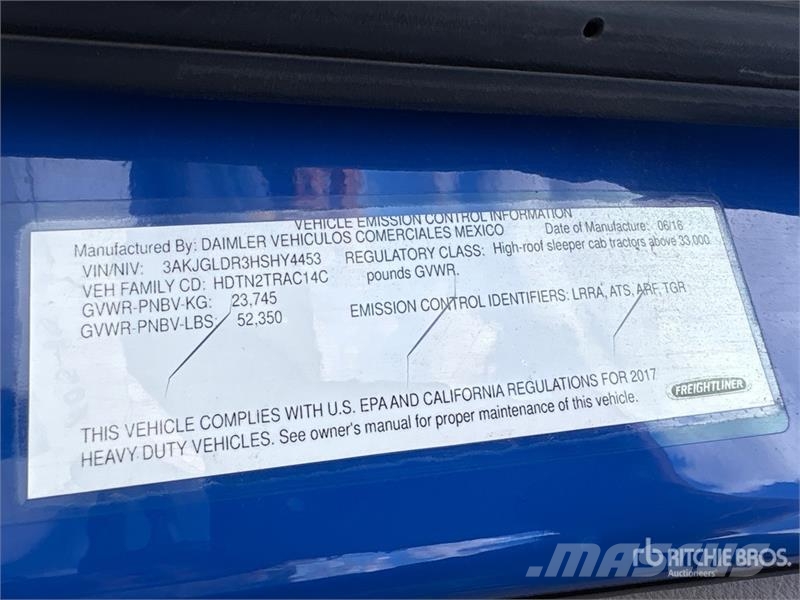 Freightliner Cascadia 125 6x4 Evolution T/A Sleeper Truck Tract Motrici e Trattori Stradali