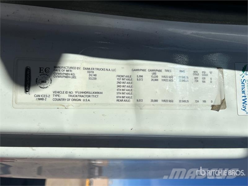Freightliner Cascadia 126 6x4 T/A Sleeper Truck Tractor Sattelzugmaschinen