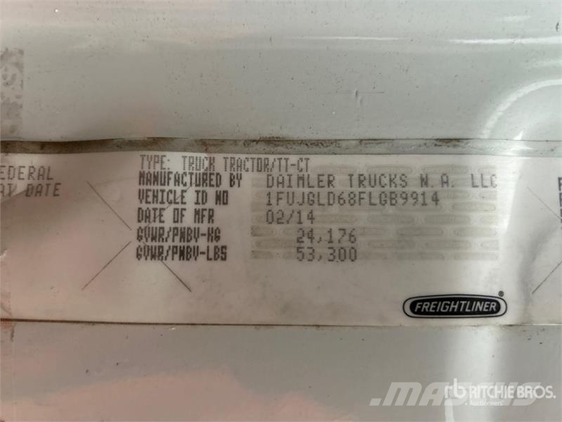 Freightliner Cascadia 125 6x4 T/A Sleeper Truck Tractor Motrici e Trattori Stradali