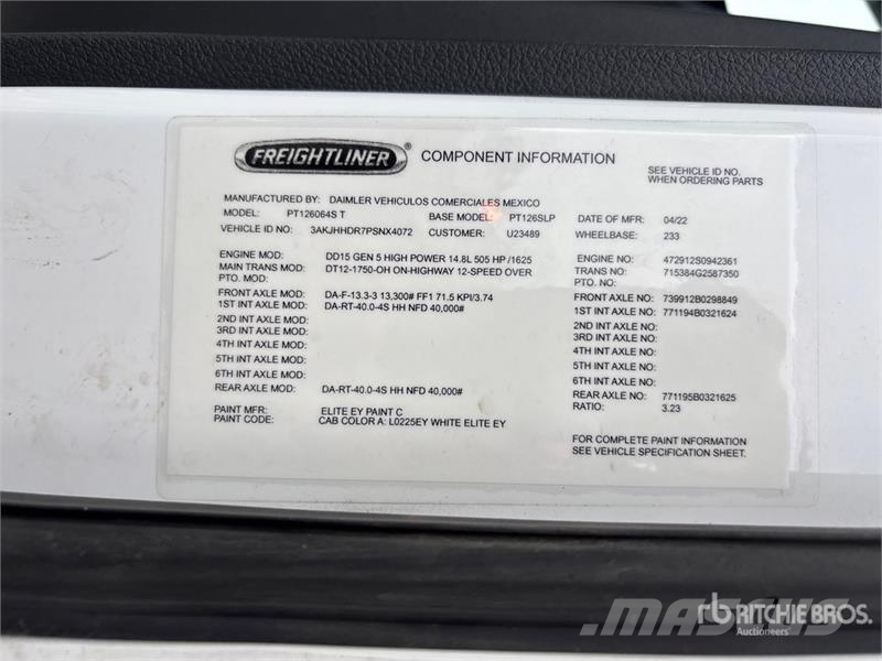 Freightliner Cascadia 126 Prime Movers