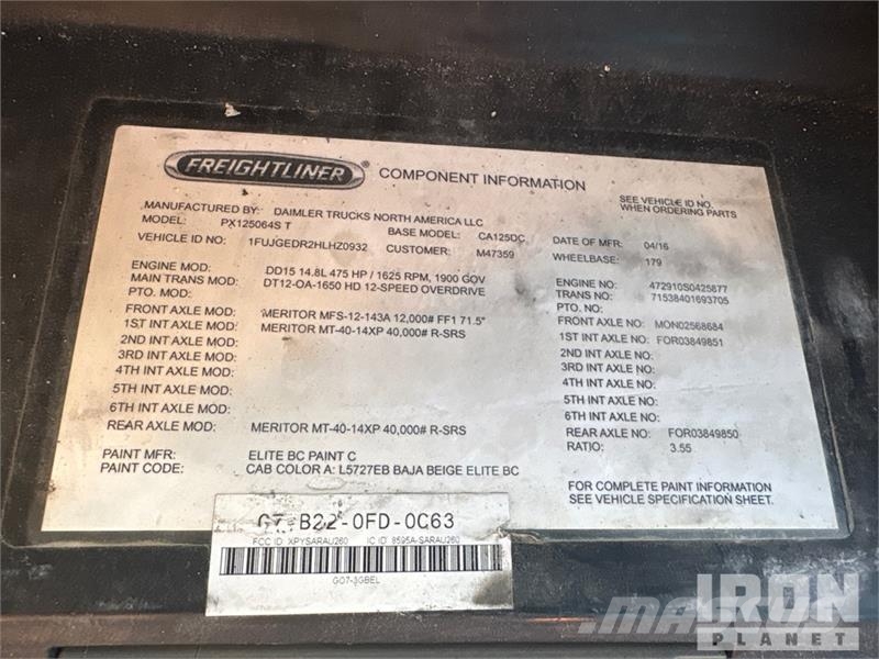 Freightliner Cascadia 125 Naudoti vilkikai