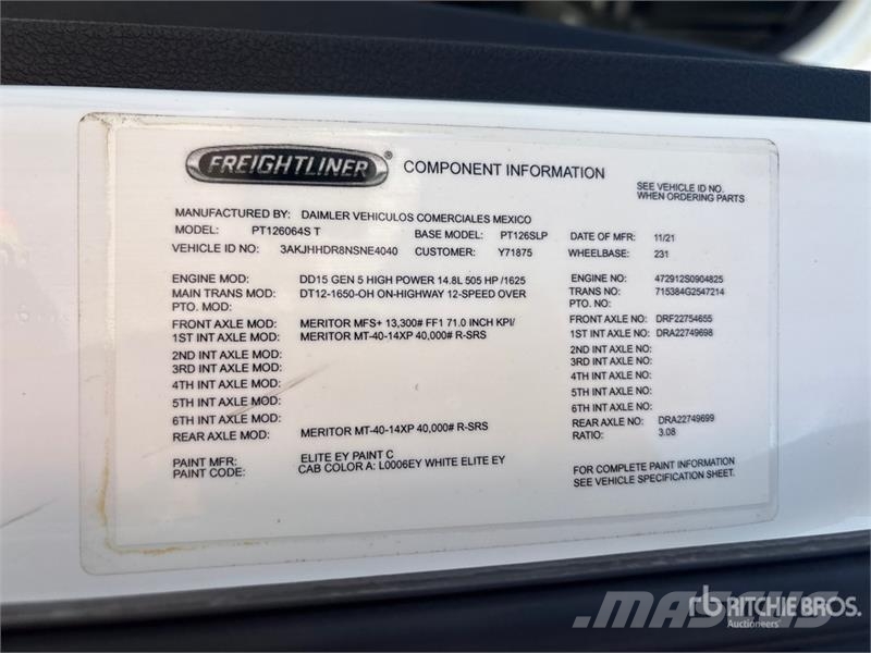 Freightliner Cascadia 126 Tracteur routier