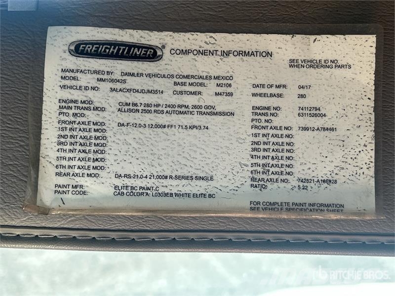 Freightliner M2 106 Sanduk kamioni