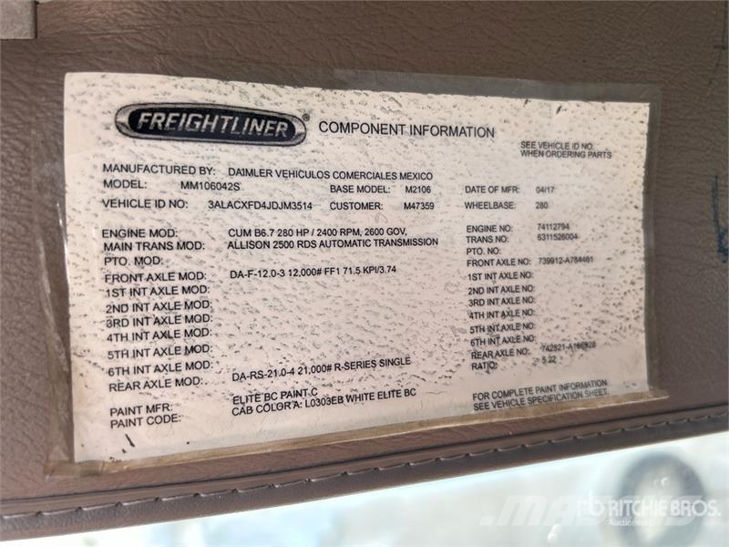 Freightliner M2 106 Sanduk kamioni